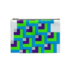 Geometric 3d Mosaic Bold Vibrant Cosmetic Bag (medium)  by Amaryn4rt