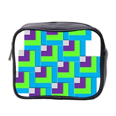 Geometric 3d Mosaic Bold Vibrant Mini Toiletries Bag 2-side by Amaryn4rt