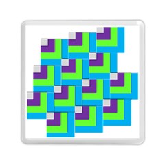 Geometric 3d Mosaic Bold Vibrant Memory Card Reader (square)  by Amaryn4rt