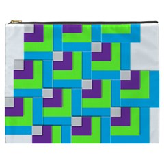 Geometric 3d Mosaic Bold Vibrant Cosmetic Bag (xxxl)  by Amaryn4rt