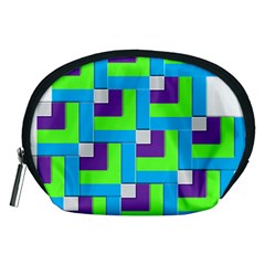 Geometric 3d Mosaic Bold Vibrant Accessory Pouches (medium)  by Amaryn4rt