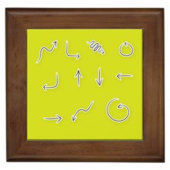 Arrow Line Sign Circle Flat Curve Framed Tiles by Amaryn4rt