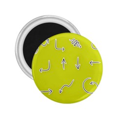 Arrow Line Sign Circle Flat Curve 2 25  Magnets by Amaryn4rt