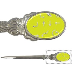 Arrow Line Sign Circle Flat Curve Letter Openers