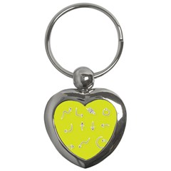 Arrow Line Sign Circle Flat Curve Key Chains (heart)  by Amaryn4rt