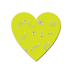 Arrow Line Sign Circle Flat Curve Heart Magnet by Amaryn4rt