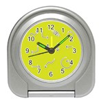 Arrow Line Sign Circle Flat Curve Travel Alarm Clocks Front