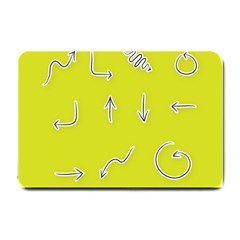 Arrow Line Sign Circle Flat Curve Small Doormat  by Amaryn4rt