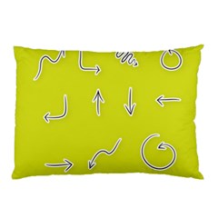 Arrow Line Sign Circle Flat Curve Pillow Case by Amaryn4rt