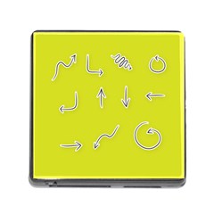 Arrow Line Sign Circle Flat Curve Memory Card Reader (square) by Amaryn4rt