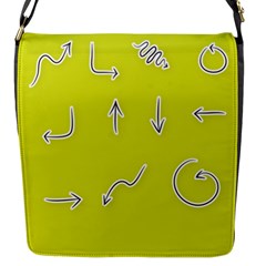 Arrow Line Sign Circle Flat Curve Flap Messenger Bag (s) by Amaryn4rt