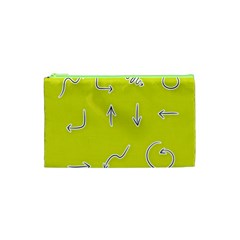 Arrow Line Sign Circle Flat Curve Cosmetic Bag (xs) by Amaryn4rt