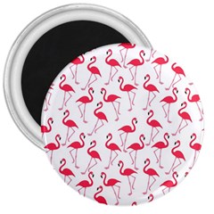 Flamingo Pattern 3  Magnets by Valentinaart