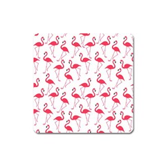 Flamingo Pattern Square Magnet by Valentinaart