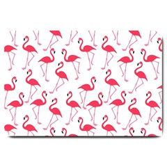 Flamingo Pattern Large Doormat  by Valentinaart