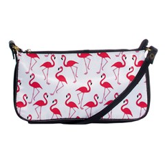 Flamingo Pattern Shoulder Clutch Bags by Valentinaart