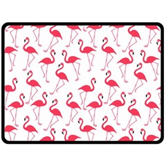 Flamingo Pattern Fleece Blanket (large)  by Valentinaart