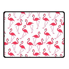 Flamingo Pattern Fleece Blanket (small) by Valentinaart