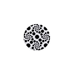 Dot Dots Round Black And White 1  Mini Buttons by Amaryn4rt