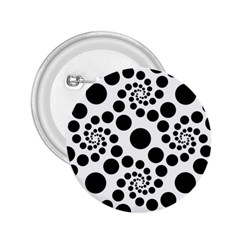 Dot Dots Round Black And White 2 25  Buttons by Amaryn4rt