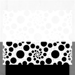 Dot Dots Round Black And White Rectangular Jigsaw Puzzl by Amaryn4rt