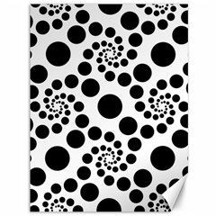 Dot Dots Round Black And White Canvas 36  X 48   by Amaryn4rt