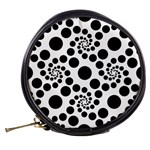 Dot Dots Round Black And White Mini Makeup Bags Back