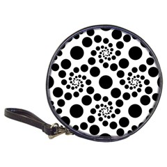 Dot Dots Round Black And White Classic 20-cd Wallets by Amaryn4rt