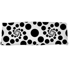 Dot Dots Round Black And White Body Pillow Case (dakimakura) by Amaryn4rt