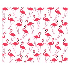 Flamingo Pattern Double Sided Flano Blanket (small)  by Valentinaart