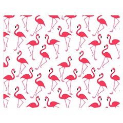 Flamingo Pattern Double Sided Flano Blanket (medium)  by Valentinaart