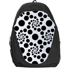 Dot Dots Round Black And White Backpack Bag by Amaryn4rt