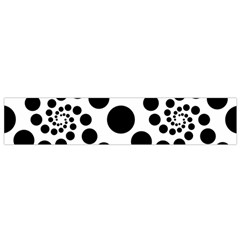 Dot Dots Round Black And White Flano Scarf (small) by Amaryn4rt