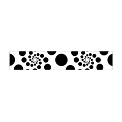 Dot Dots Round Black And White Flano Scarf (mini) by Amaryn4rt