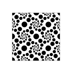 Dot Dots Round Black And White Satin Bandana Scarf by Amaryn4rt