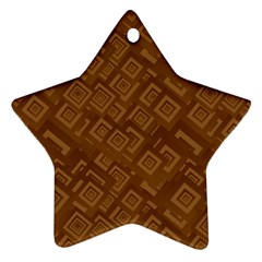 Brown Pattern Rectangle Wallpaper Ornament (star) by Amaryn4rt