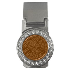 Brown Pattern Rectangle Wallpaper Money Clips (cz)  by Amaryn4rt