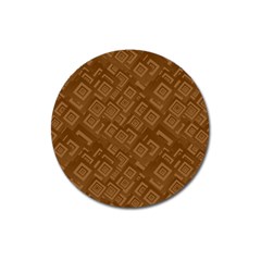 Brown Pattern Rectangle Wallpaper Magnet 3  (round) by Amaryn4rt