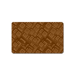 Brown Pattern Rectangle Wallpaper Magnet (name Card) by Amaryn4rt