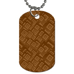 Brown Pattern Rectangle Wallpaper Dog Tag (two Sides) by Amaryn4rt