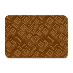 Brown Pattern Rectangle Wallpaper Plate Mats by Amaryn4rt