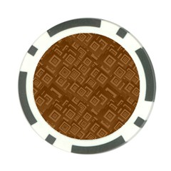 Brown Pattern Rectangle Wallpaper Poker Chip Card Guard by Amaryn4rt