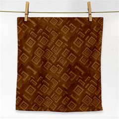 Brown Pattern Rectangle Wallpaper Face Towel by Amaryn4rt