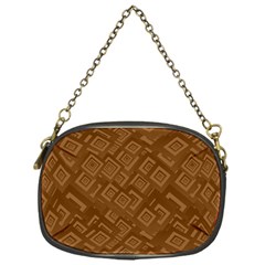 Brown Pattern Rectangle Wallpaper Chain Purses (one Side)  by Amaryn4rt