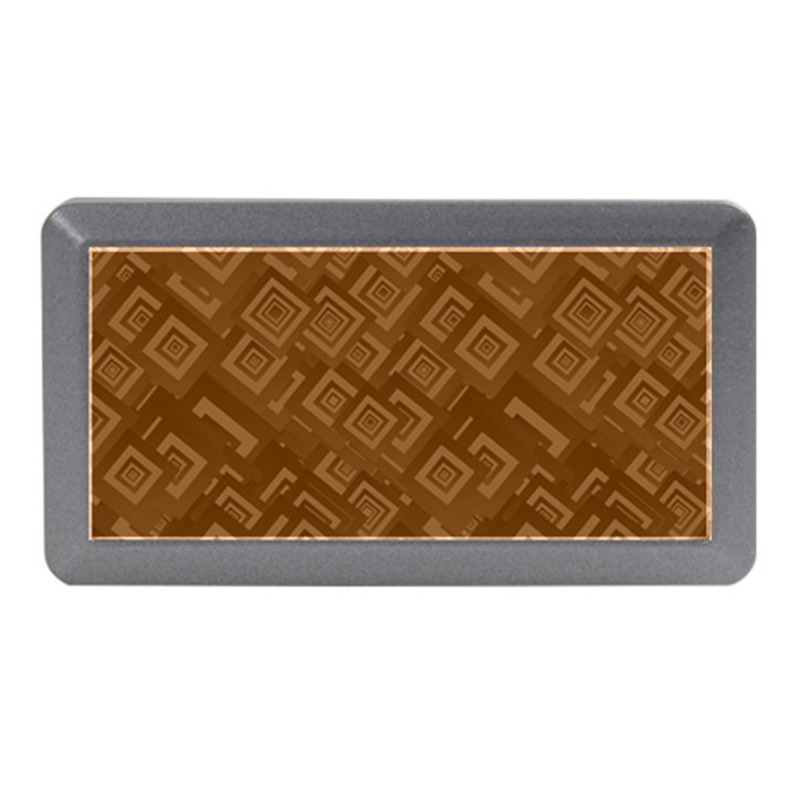 Brown Pattern Rectangle Wallpaper Memory Card Reader (Mini)