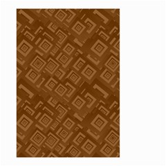 Brown Pattern Rectangle Wallpaper Small Garden Flag (two Sides) by Amaryn4rt