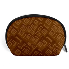 Brown Pattern Rectangle Wallpaper Accessory Pouches (large)  by Amaryn4rt