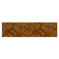 Brown Pattern Rectangle Wallpaper Satin Scarf (oblong) by Amaryn4rt