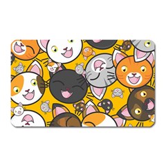 Cats Pattern Magnet (rectangular) by Valentinaart