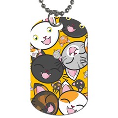 Cats Pattern Dog Tag (two Sides)